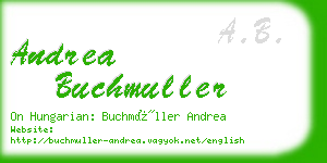 andrea buchmuller business card